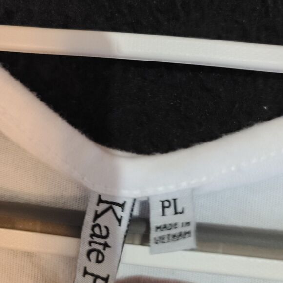 Kate Park Womens T-ShirtWhite Size PL 100% Cotton Short Sleeve Pullover - Picture 6 of 12